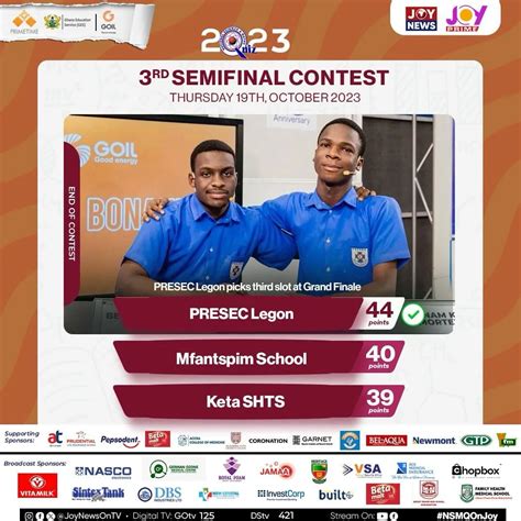 nsmq results today|Playback: Presec crowned 2023 NSMQ champions .